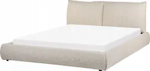 Тканевая кровать Beliani VINAY 160 x 200 см бежевого цвета