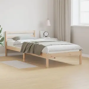 Каркас кровати с изголовьем VidaXL 90x210 см, сосновое дерево, модель 869762