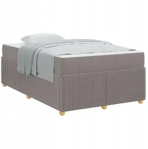 Каркас кровати VidaXL 120 x 190 см темно-серый ткань