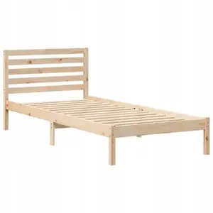 Рамка кровати VidaXL 80 x 220 см коричневая цельная сосна