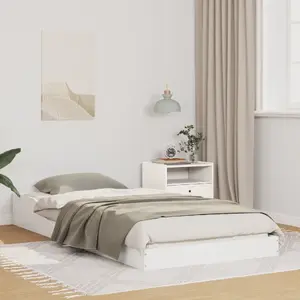 Каркас кровати VidaXL 100 x 210 см Белый Цельная сосна