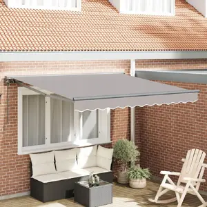 Выдвижная маркиза VidaXL Jasnoszary 300x250 см полиэстер — 300 x 250 см