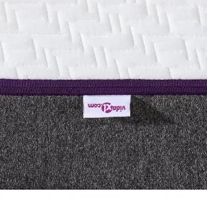 Mattress VidaXL 4106330 white and gray, 100% polyester jacquard fabric