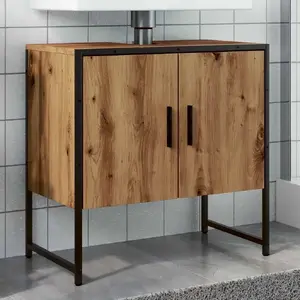 Тумба под раковину VidaXL модель 857703, отделка дуб artisan, 60x33x60 см