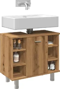 Навесной шкафчик для ванной VidaXL модель 856145, дуб artisan, 60×32×53,5 см