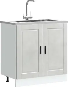 Шкаф под мойку VidaXL Porto, цвет бетонный серый, 80×46×81,5 см