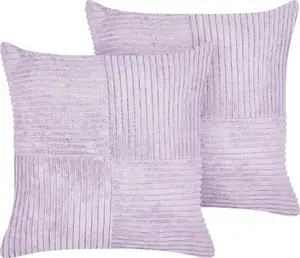 Decorative square cushions Beliani MILLET 43 x 43 cm, set of 2, purple