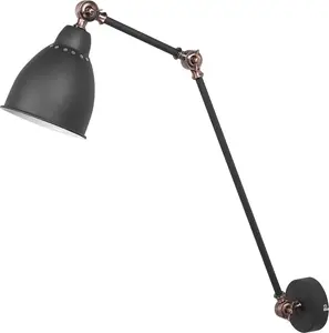 Wall lamp Shumee MISSISSIPPI L — black-copper finish, wall-mounted sconce