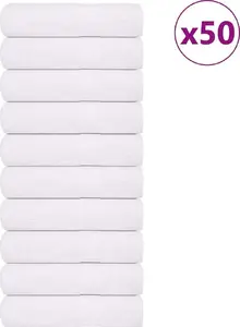 Towel for hands VidaXL 50 pcs white 50x100 cm 100% cotton