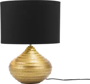 Table lamp Shumee model 78621 ceramic gold finish, standard size