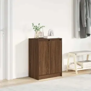 Тумба для обуви VidaXL модель 861874, Браун Оук, 57×34×76 см, Ламинированная фанера