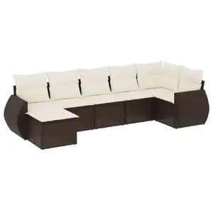 Āra sols VidaXL 3221692, rotangs ar rūdītu stiklu, 550×550×370 mm, slodze līdz 110 kg, krēmkrāsas