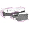 VidaXL уличный набор мебели 3252770 — 9 предметов Photo 3