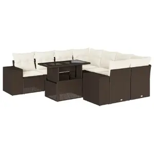 Комплект уличной мебели VidaXL 3269063 — 9 предметов для террасы (столы и сиденья)