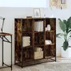 Книжный шкаф VidaXL 3300862 — дубовый, металлический каркас Photo 3