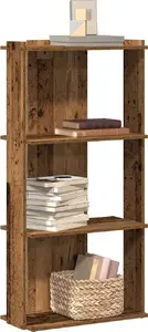 Книжная полка VidaXL 3-ярусная, старое дерево, 60x30x120 см