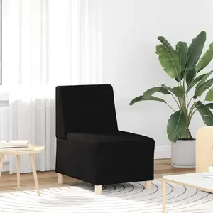 Krēsls VidaXL modelis 4108470, melna auduma apdare, sēdekļa platums 55 cm