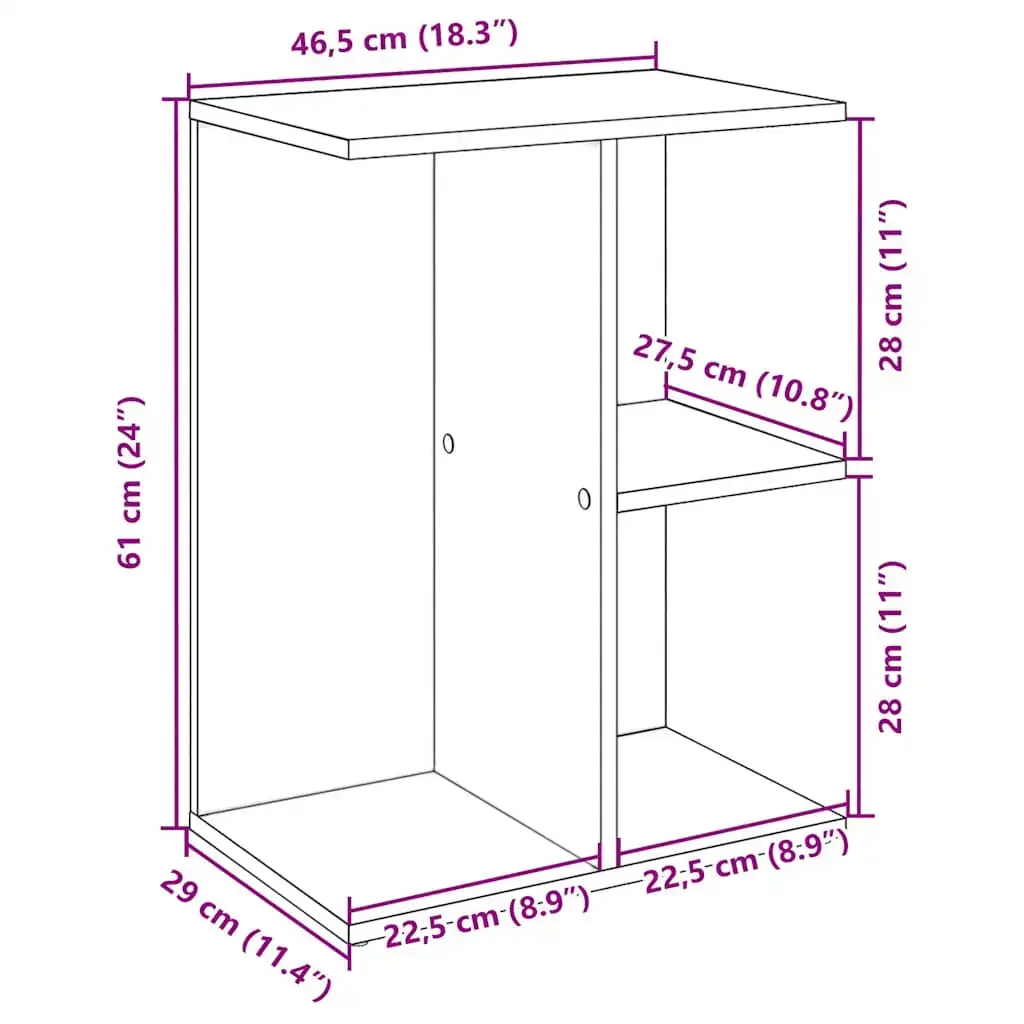 VidaXL nightstand 858651 — white wood bedside table Photo 10