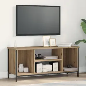 ТВ тумба VidaXL модель 873884 Дуб (инженерная древесина) и металл 102 x 35 x 45 см