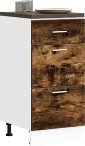 Apakšējā skapīša VidaXL modelis 854215 dūmots ozols 40×46×81,5 cm līmēts koks
