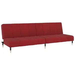 Sofa VidaXL 375879 — Red, 2000×1000×320 mm, foam filler, metal/polyester/wood
