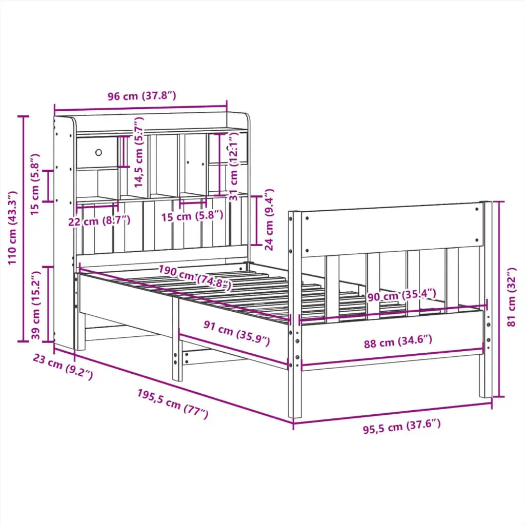 Каркас кровати VidaXL 3323281 Photo 11