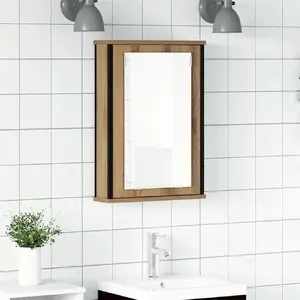 Vannas istabas skapītis ar spoguli VidaXL modelis 862230, oak artisan apdare, 42x12x60 cm