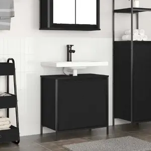 Тумба под раковину VidaXL 861892 черная 60×34,5×60 см