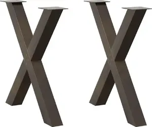 Ножки для стола VidaXL модель 4012983, комплект 2 шт., сталь, высота 72–73 см, длина 80 см