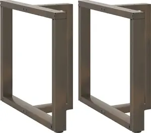 Ēdamgalda kājas VidaXL 4013063, 2 gab., tērauds, 80x35x(72–73) cm