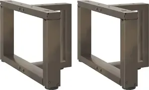 Kafijas galda kājas VidaXL 2 gab., tērauds, uzliku plāksne 40×25 mm, augstums 30–31 cm