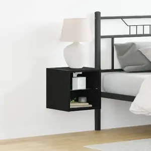 Полка VidaXL модель 863086 — черная, из инженерной древесины для хранения