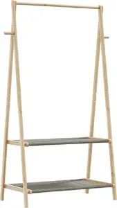 Напольная вешалка с полками VidaXL 96×45,5×150,5 см бамбук
