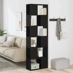 Книжный шкаф-перегородка VidaXL модель 862078, цвет черный дуб, 60×24×186 см