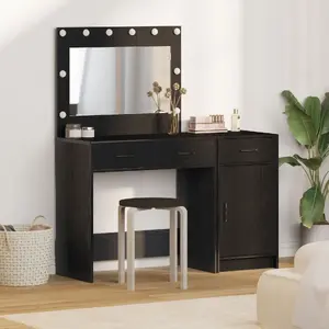 Bathroom Furniture Set VidaXL model 3334228 — 2-piece engineered wood, Black Oak finish