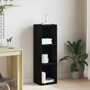 Книжный стеллаж VidaXL Regał biblioteczny 36x30x114 см Черный дуб клееная древесина
