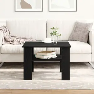 Coffee table VidaXL model 862406, black oak finish, 60 x 60 x 42 cm