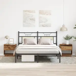 Прикроватная тумба 2 шт. VidaXL Stare drewno 45×34×45 см инжиниринговая древесина