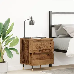 Прикроватная тумба VidaXL Stare drewno 40x35x50 см из инженерной древесины
