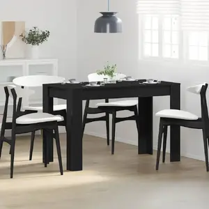 Ēdamgalda VidaXL modelis 861987, melnā ozola apdare, 120 x 60 x 76 cm