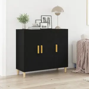 Ēdamistabas galds VidaXL modelis 862761 ar melnā ozola apdari, vidējs izmērs
