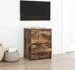 Тумба под ТВ VidaXL модель 861773, оттенок дымчатый дуб, 40×35×54 см