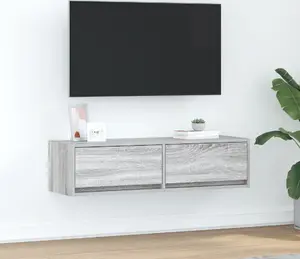 Тумба под ТВ VidaXL модель 861531, серый дуб Sonoma, 100 x 31 x 25.5 см