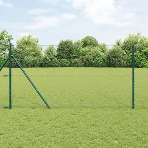 Сетка-ограждение VidaXL Hexagon зелёная 1,4 x 100 м сталь
