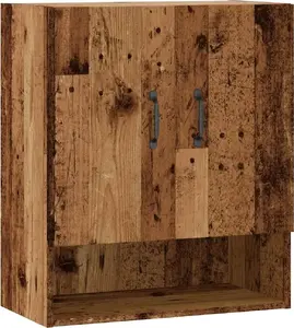 Pie sienas skapītis VidaXL 60x31x70 cm, veca koka izpildījums, sienas uzglabāšanai