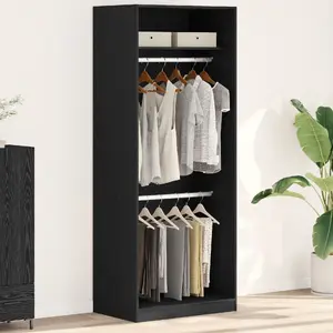 Шкаф комплект VidaXL 3345119, инженерная древесина, черный дуб, 80 x 50 x 200 см