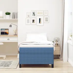 Каркас кровати VidaXL 90 x 200 x 35 см Синяя массивная деревянная платформа