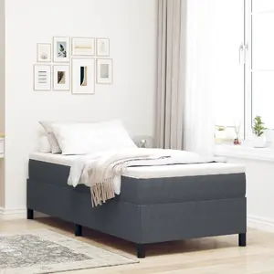 Каркас кровати VidaXL 100 x 200 x 35 см Темно-серое дерево