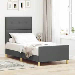 Каркас кровати VidaXL 80x200 см темно-серой ткани