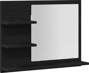 Bathroom mirror VidaXL 60×10.5×45 cm, black oak finish